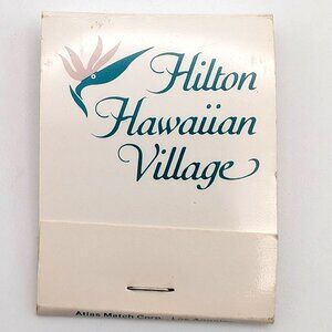 Vintage Hilton Hawaiian Village Matchbook Honolulu Hawaii, Vintage Matchbook